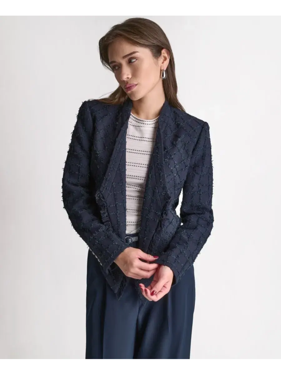 Женская куртка с открытым передом и воротником-стойкой BCBG