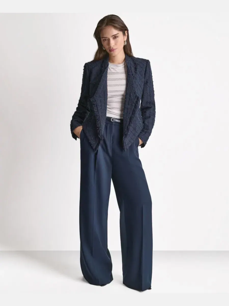 Женская куртка с открытым передом и воротником-стойкой BCBG — изображение 2 из 12, синий море