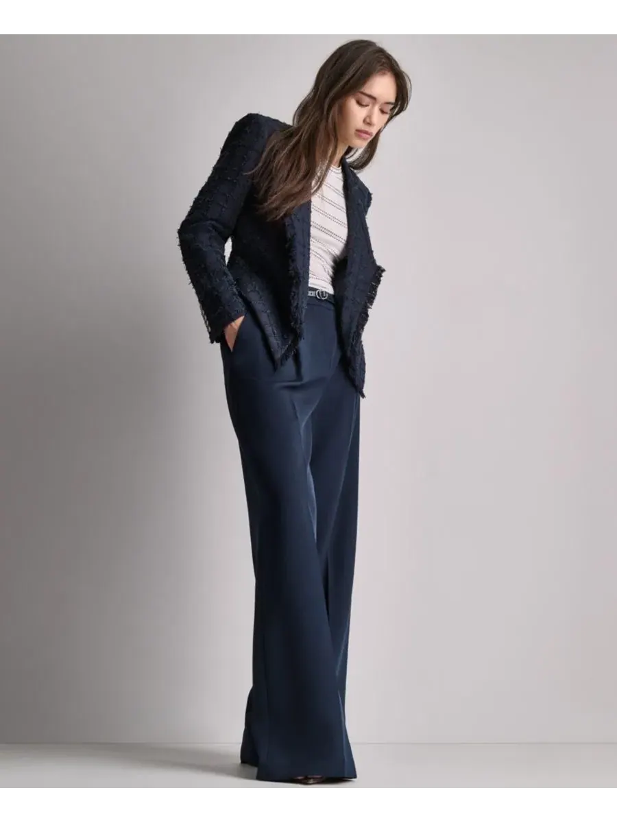 Женская куртка с открытым передом и воротником-стойкой BCBG — изображение 7 из 12, синий море