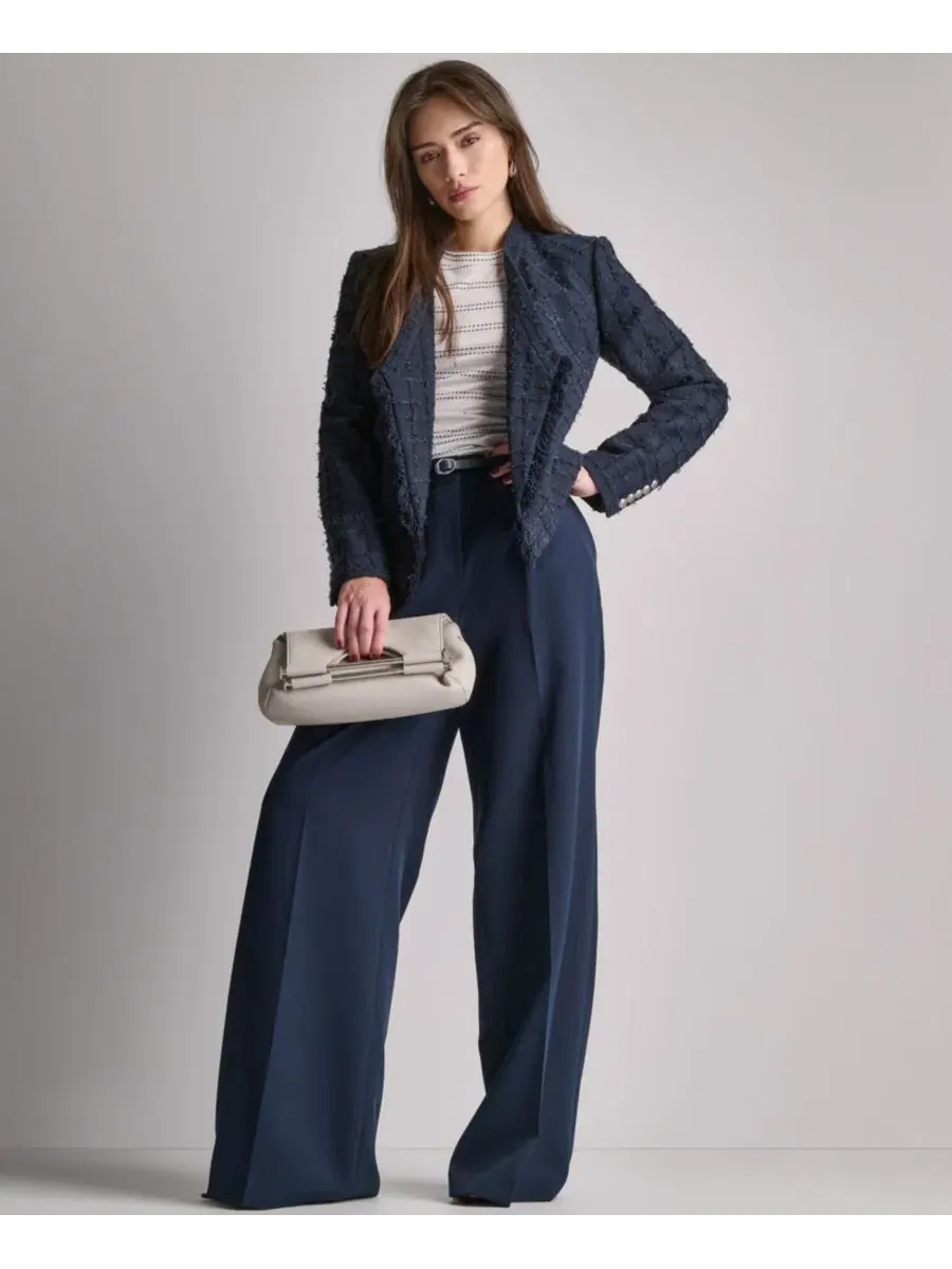 Женская куртка с открытым передом и воротником-стойкой BCBG — изображение 10 из 12, синий море