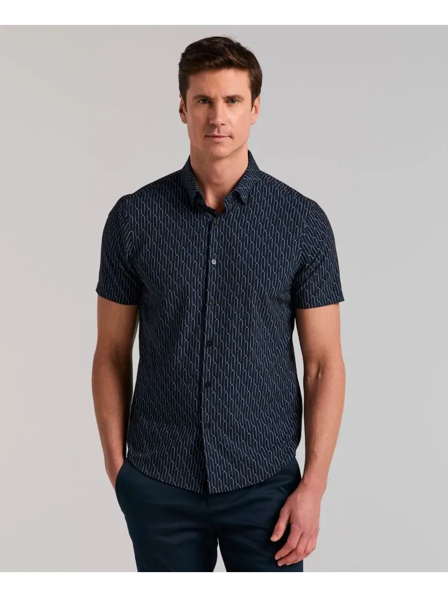 Мужская рубашка с принтом Abstract Square Perry Ellis