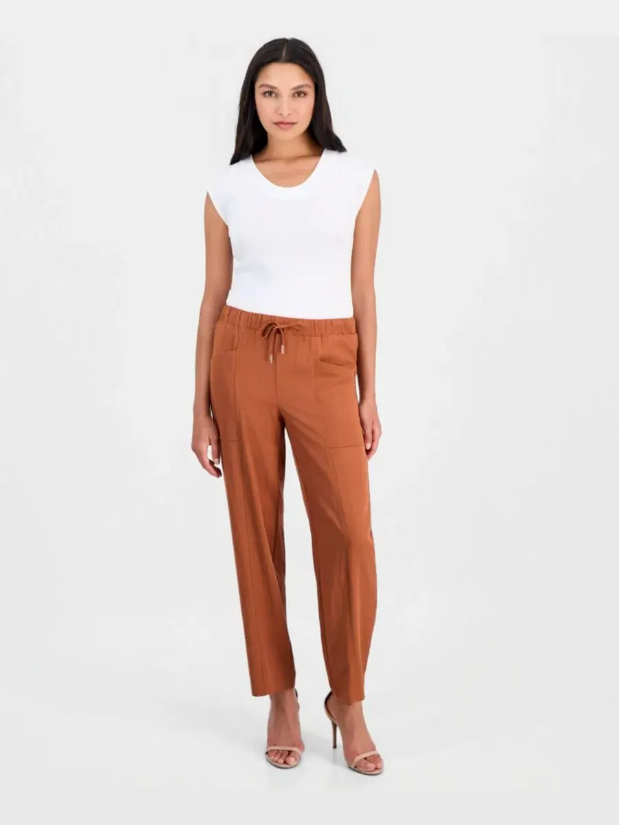 Комплект из топа без рукавов и брюк прямого кроя Anne Klein, Cedar Spice — изображение 2 из 4