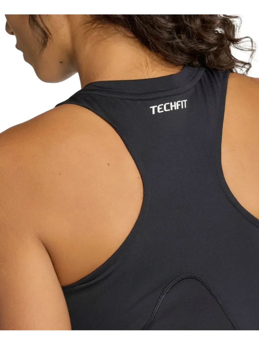 Женский укороченный топ для тренировок Colorblocked Techfit adidas — изображение 4 из 5, черный