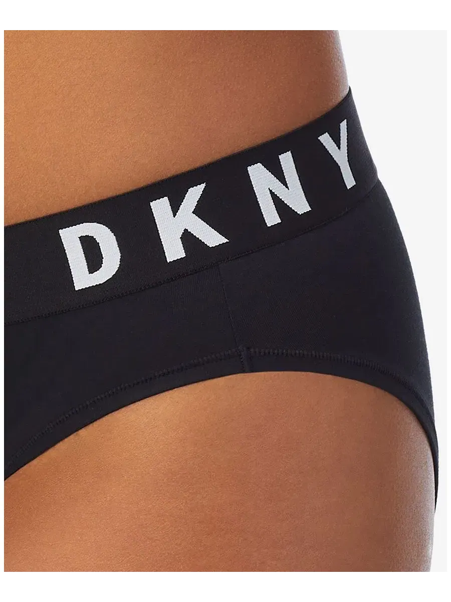 Женские удобные трусы-бойфренды с высокой посадкой DK8505 DKNY — изображение 2 из 4, черный