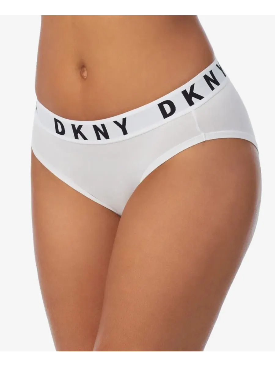 Женские удобные трусы-бойфренды с высокой посадкой DK8505 DKNY — изображение 1 из 4, белый