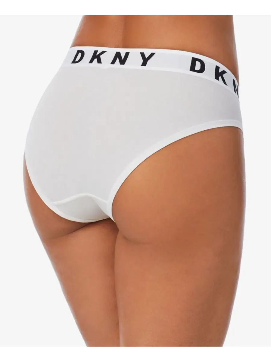 Женские удобные трусы-бойфренды с высокой посадкой DK8505 DKNY — изображение 3 из 4, белый