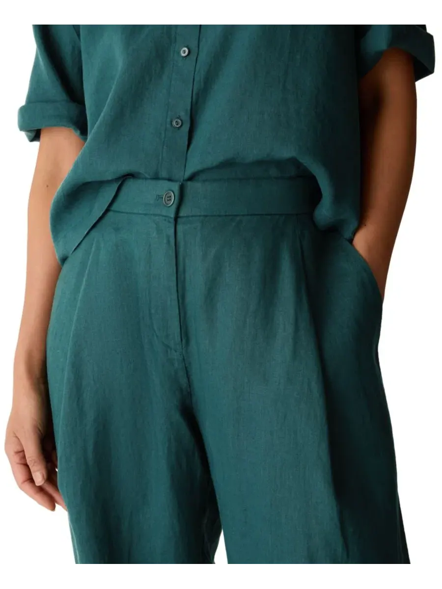 Женские брюки свободного кроя до щиколотки Eileen Fisher — изображение 3 из 4, зеленый