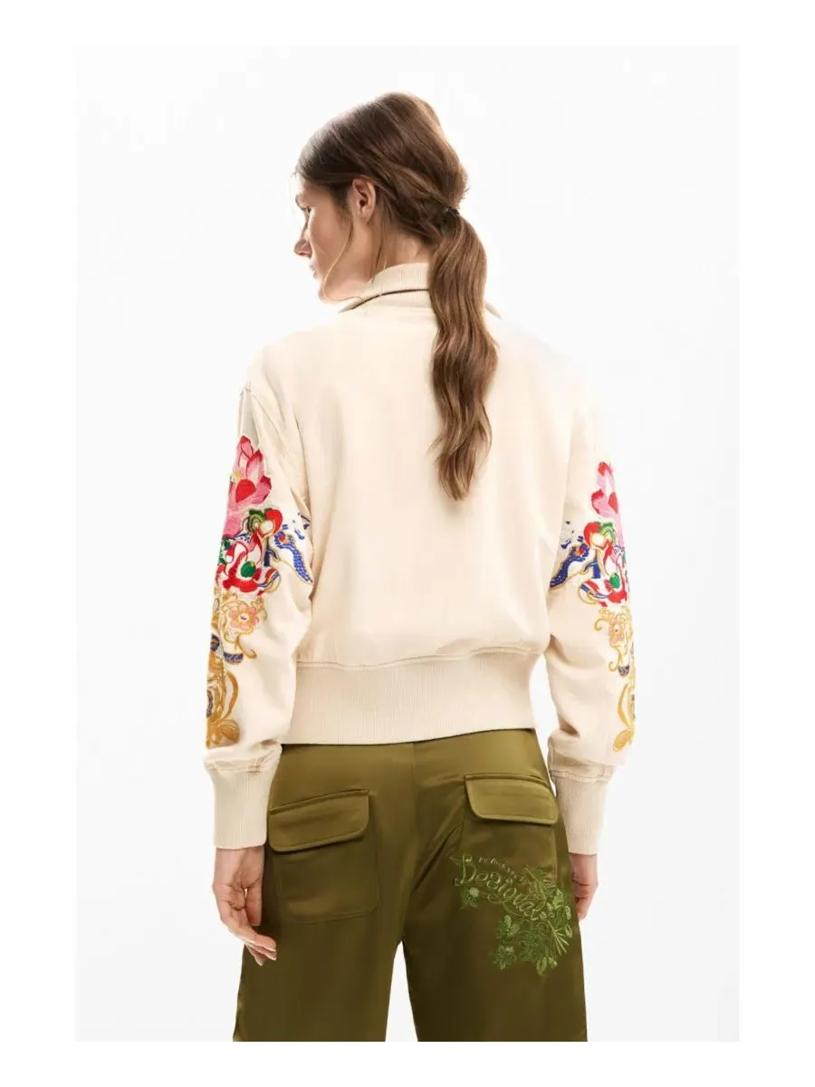 Женская куртка с цветочным принтом Desigual — изображение 4 из 5, белый