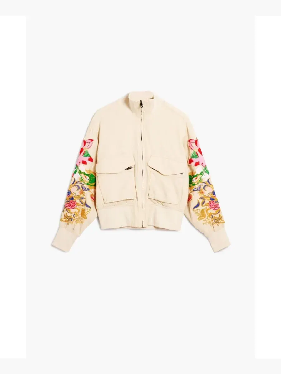 Женская куртка с цветочным принтом Desigual — изображение 5 из 5, белый