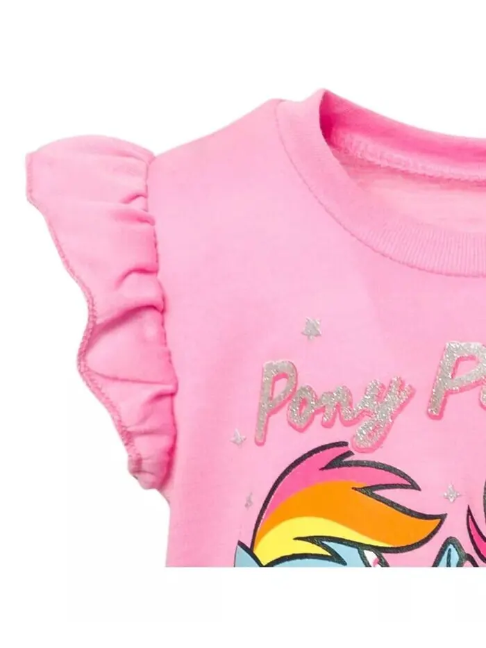 Комплект из футболки с короткими рукавами и велосипедок для девочек Little Girls My Pony My Little — изображение 4 из 7