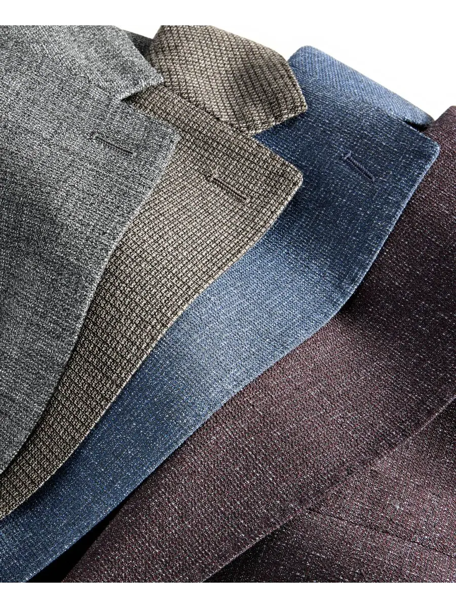 Мужской пиджак Slim Fit с фактурной тканью Calvin Klein — изображение 4 из 4, бежевый коричневый