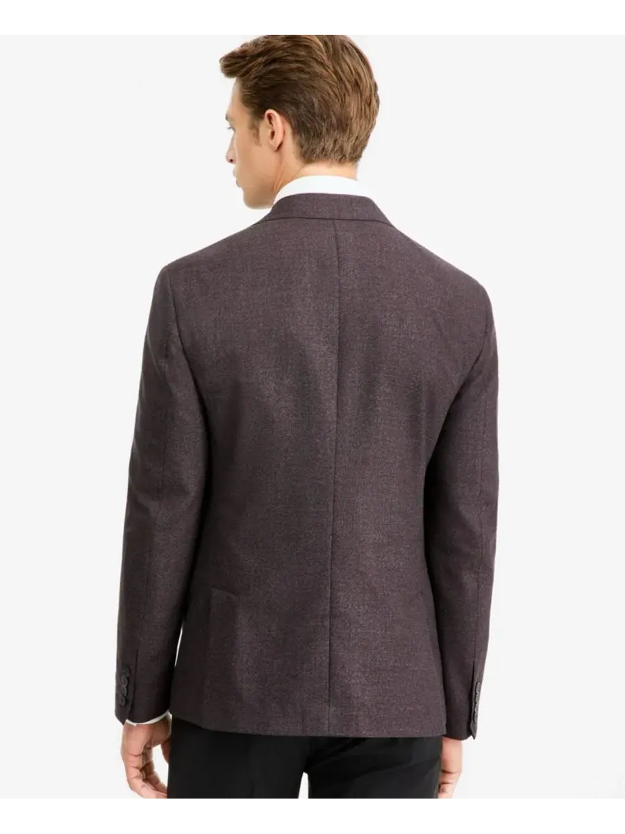 Мужской пиджак с фактурной тканью, Slim Fit Calvin Klein — изображение 2 из 4, красный