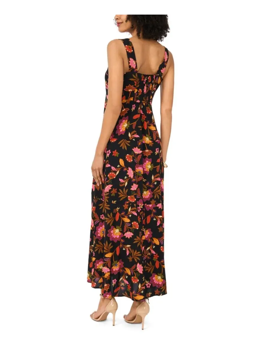 Макси-платье без рукавов с квадратным вырезом, модель Floral Square-Neck Smocked-Back Sleeveless — изображение 4 из 4
