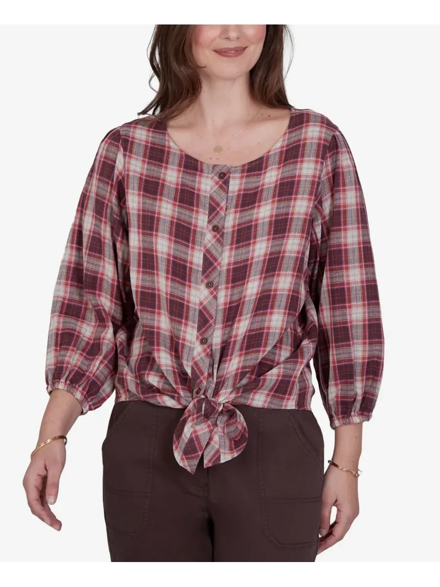 Блузка с принтом Homestead Plaid Ruby Rd.