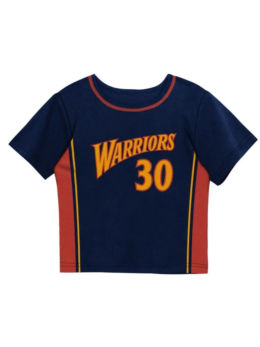 Детский комплект из футболки и шорт с принтом Stephen Curry Navy Golden State Warriors Mitchell & — изображение 2 из 5