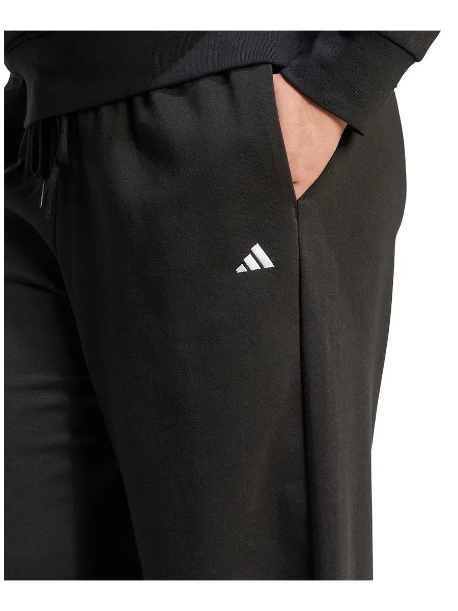 Спортивные брюки с флисом, mid-rise, с боковыми полосами adidas — изображение 3 из 5, черный