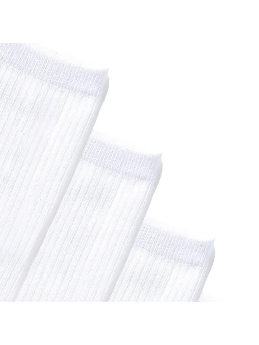 Женские носки с ребристой вязкой, 3 пары Stems — изображение 3 из 3, белый