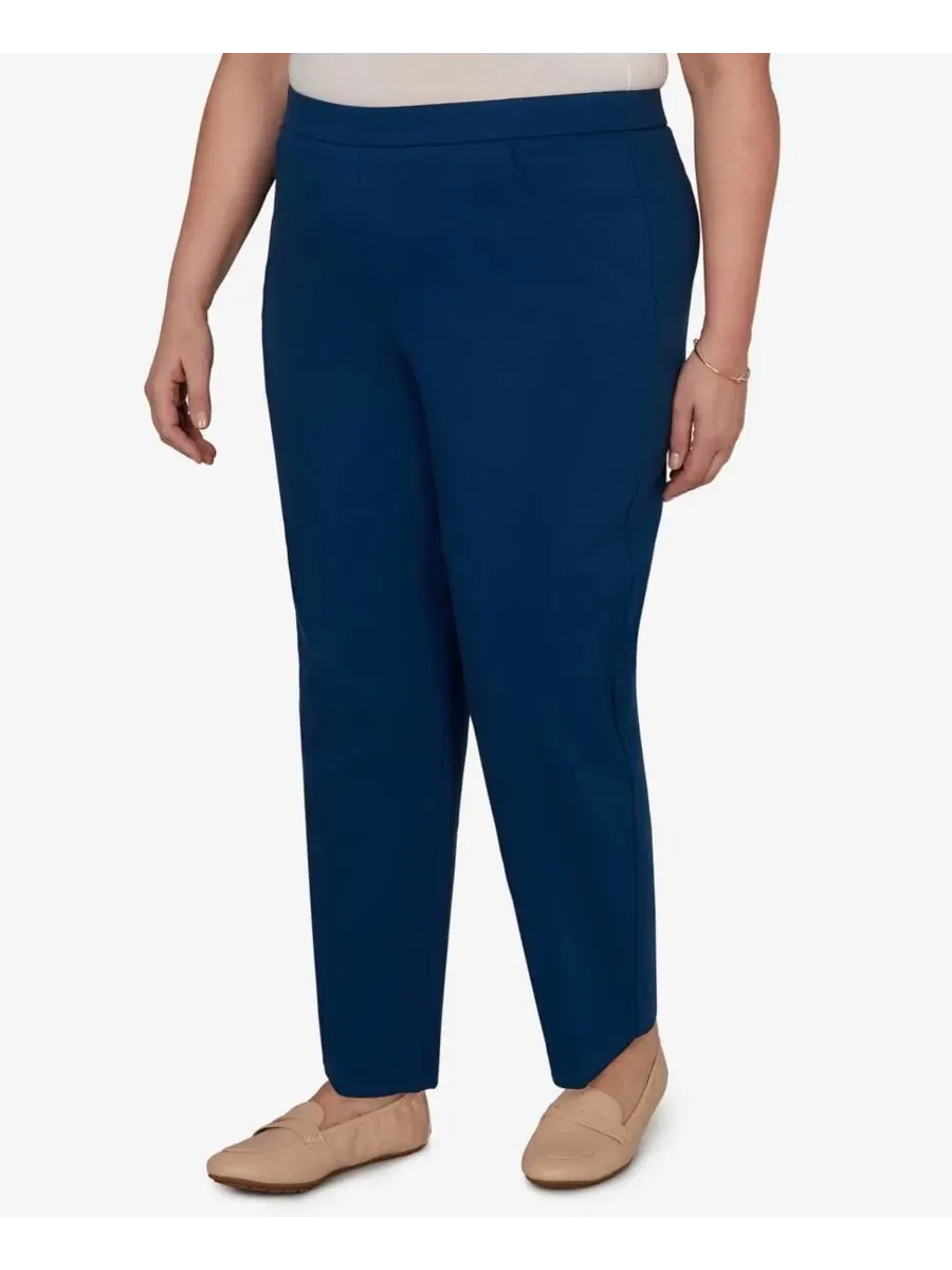 Брюки с принтом Allure Stretch Alfred Dunner — изображение 2 из 5, синий