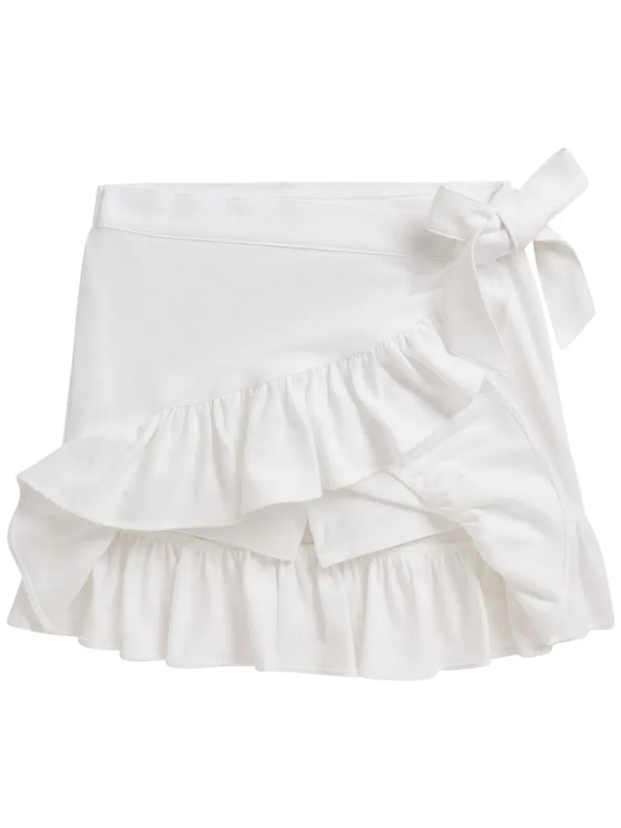 Юбка-шорты с рюшами, модель Ruffled Stretch Mesh Wrap Skort Polo Ralph Lauren — 3