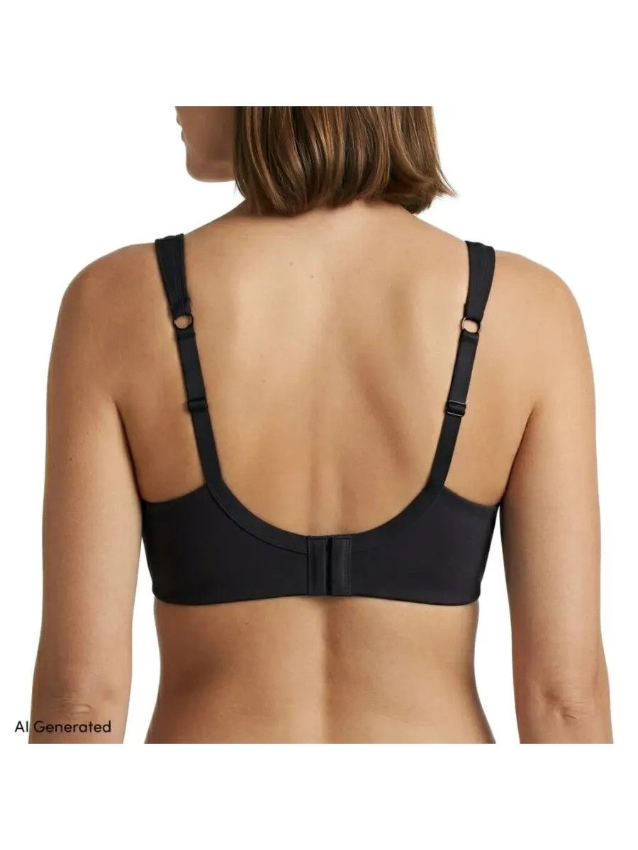 Бюстгальтер с полным покрытием True Solutions Light Weight Microfiber Basics Lands' End — изображение 2 из 3, черный