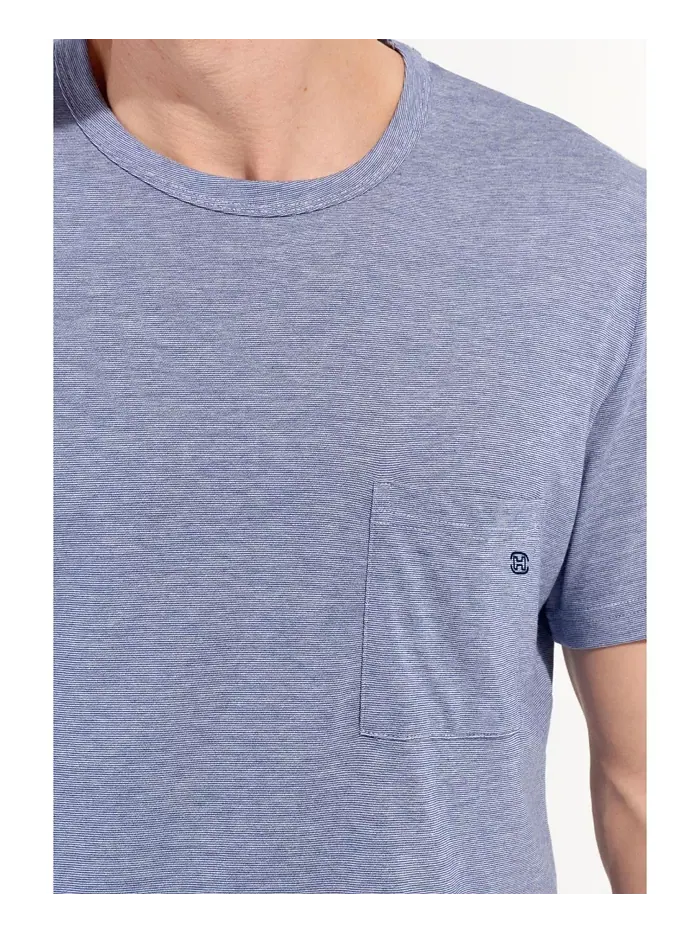 Мужской пижамный комплект из мягкого модала Comfort Short HOM USA — изображение 4 из 4, темно-синий