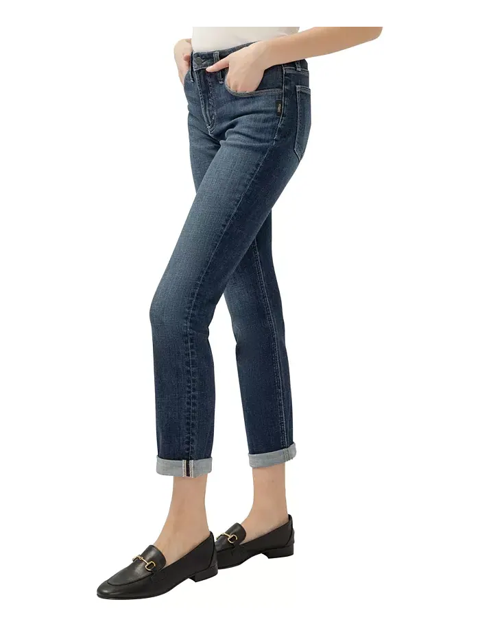 Женские джинсы Beau High Rise Slim Leg Luxe Stretch Silver Jeans Co. — изображение 4 из 6, синий