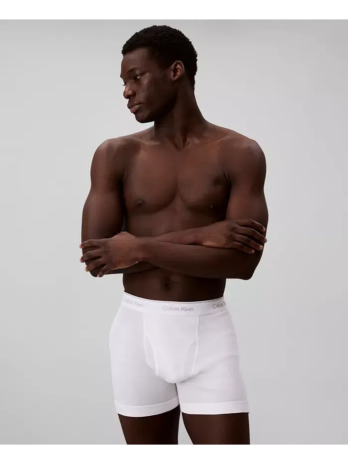 Мужские классические хлопковые боксеры-бриджи 5+1 бонусный набор Calvin Klein — изображение 2 из 6, белый
