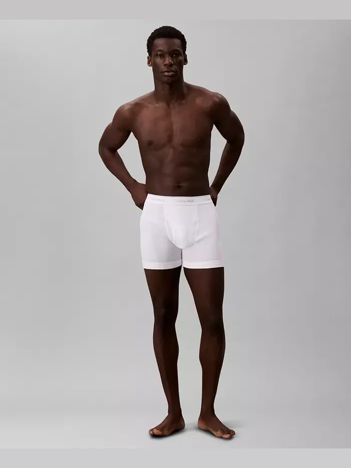 Мужские классические хлопковые боксеры-бриджи 5+1 бонусный набор Calvin Klein — изображение 6 из 6, белый