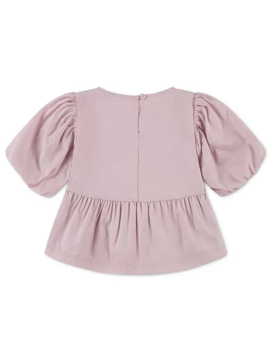 Детская блузка для девочек 2T-5T с бантом и пышными рукавами Abercrombie Kids — 2