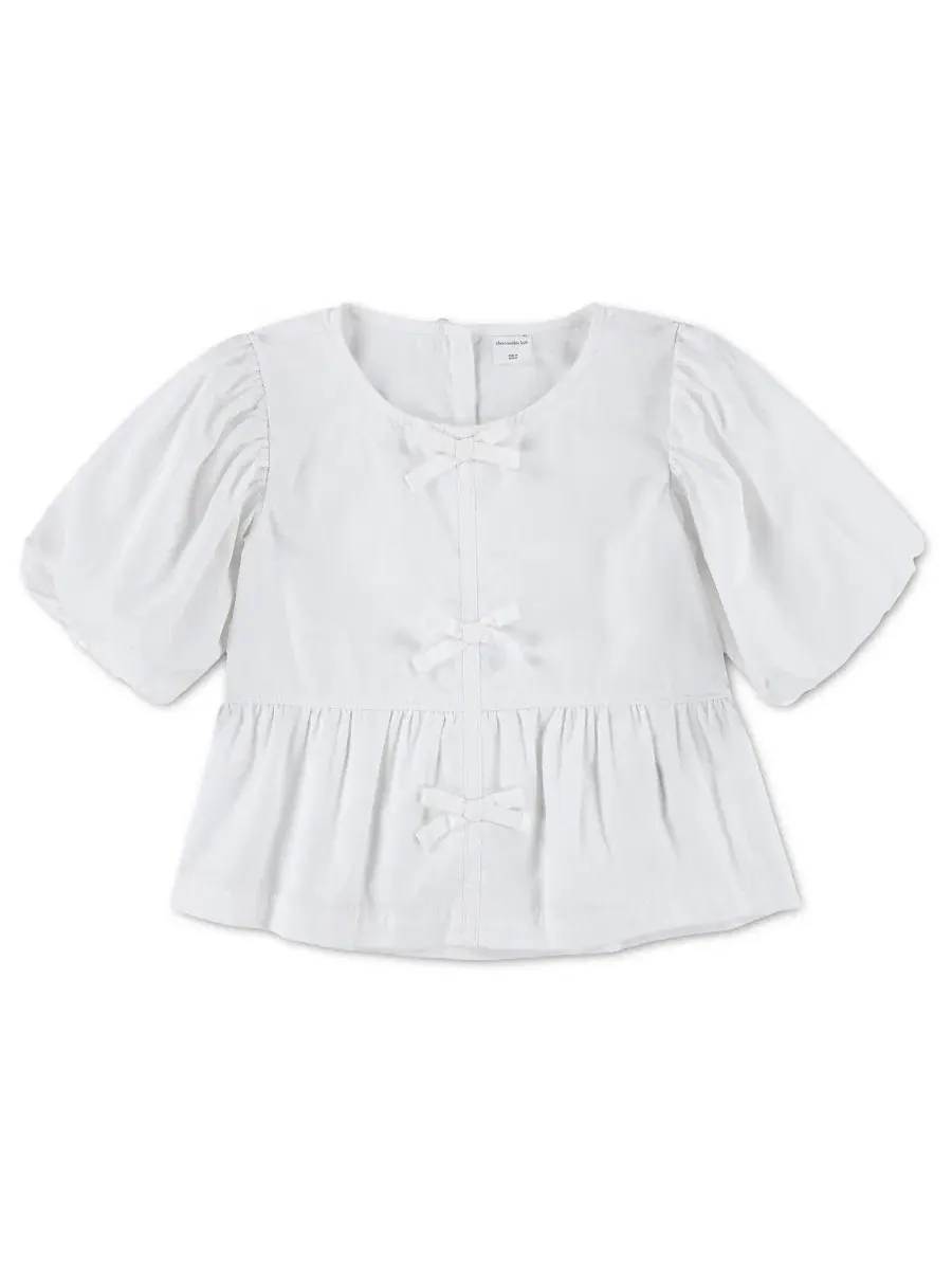 Детская блузка для девочек 2T-5T с бантом и пышными рукавами Abercrombie Kids