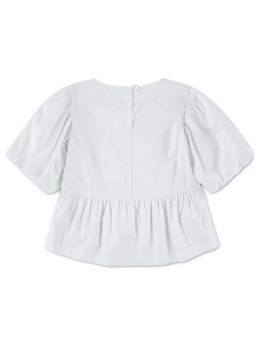 Детская блузка для девочек 2T-5T с бантом и пышными рукавами Abercrombie Kids — 2