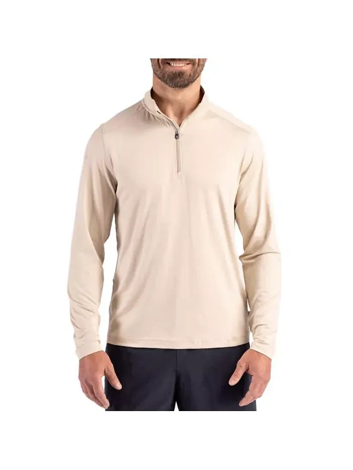 Прибрежный эпический комфорт мужская куртка Quarter Zip из переработанных материалов Cutter & Buck — изображение 1 из 3