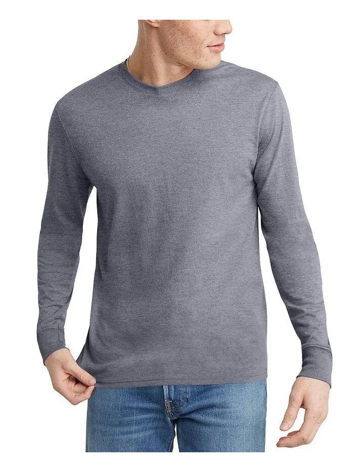 Мужская футболка Originals Tri-Blend с длинным рукавом Hanes