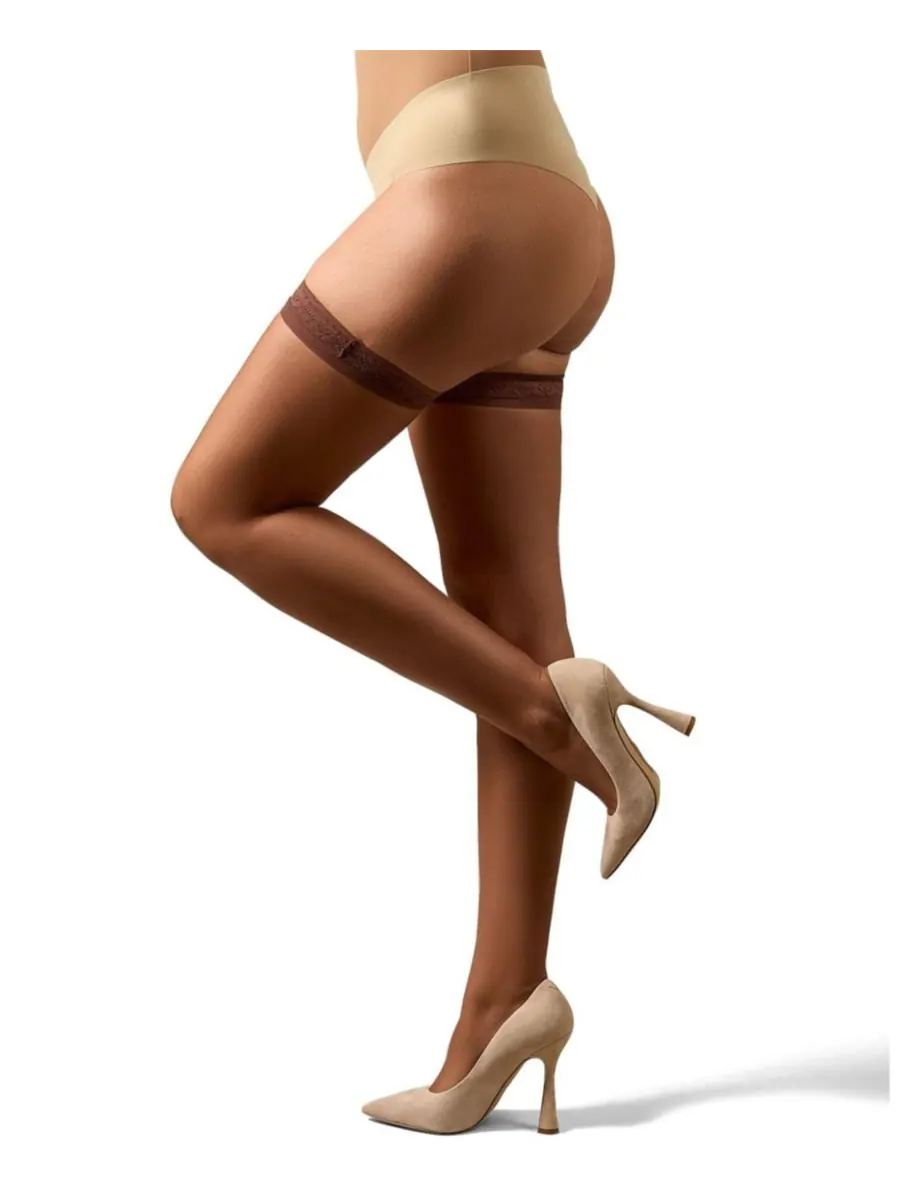 Женские колготки Simply Bare с цветочным кружевом, толстовка до бедра, модель MM-109 MeMoi