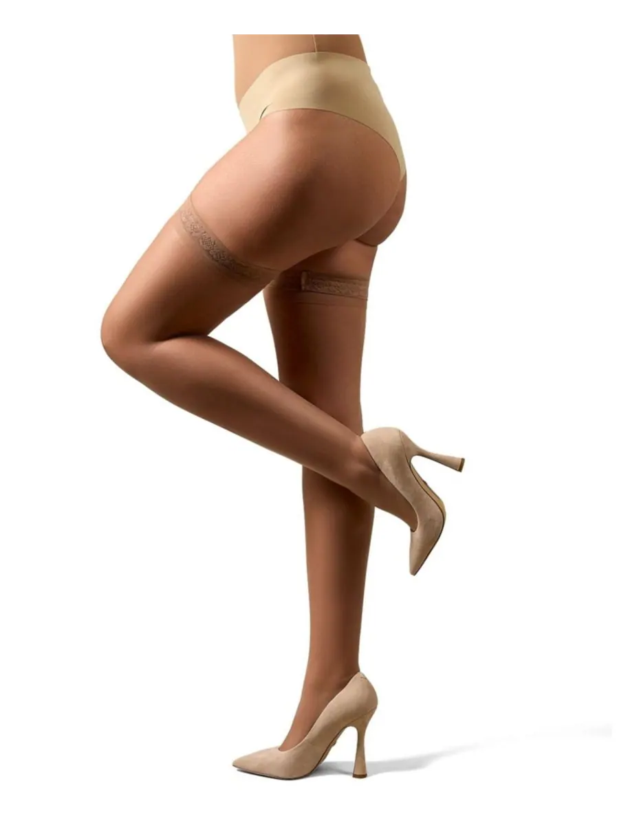 Женские колготки Simply Bare с цветочным кружевом, толстовка до бедра, модель MM-109 MeMoi