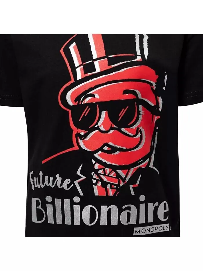Комплект одежды из футболки и шорт в сетку для маленьких мальчиков Monopoly — изображение 6 из 6, черный/серый