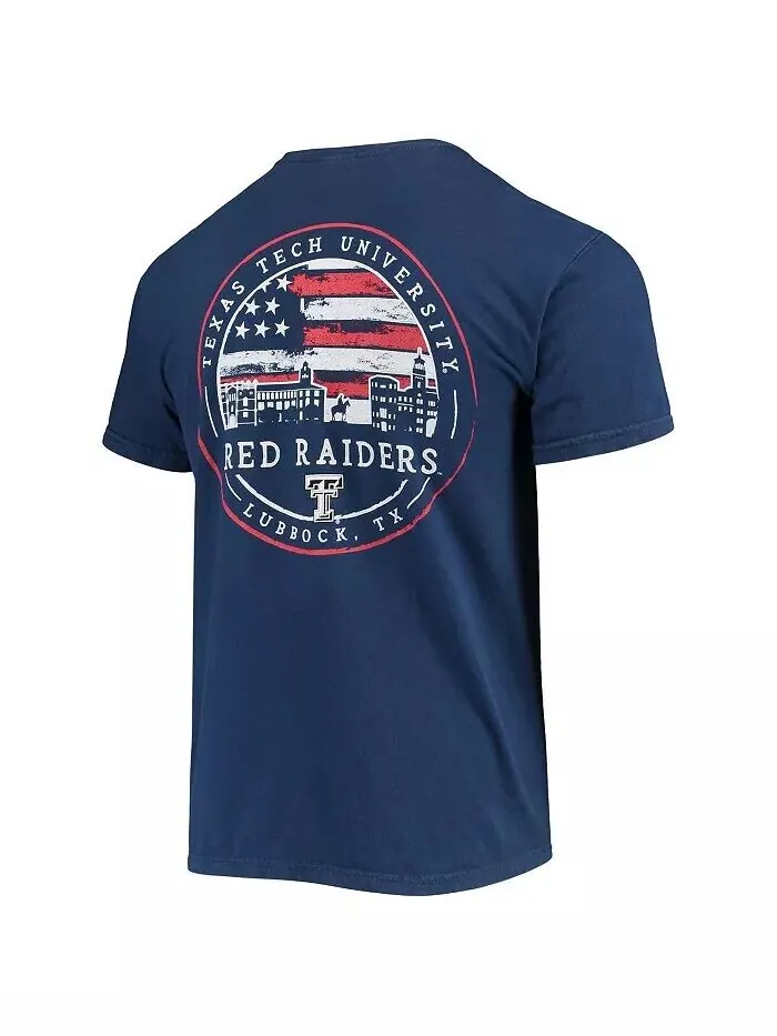 Мужская темно-синяя футболка Texas Tech Red Raiders Campus Americana Image One — изображение 2 из 3, темно-синий