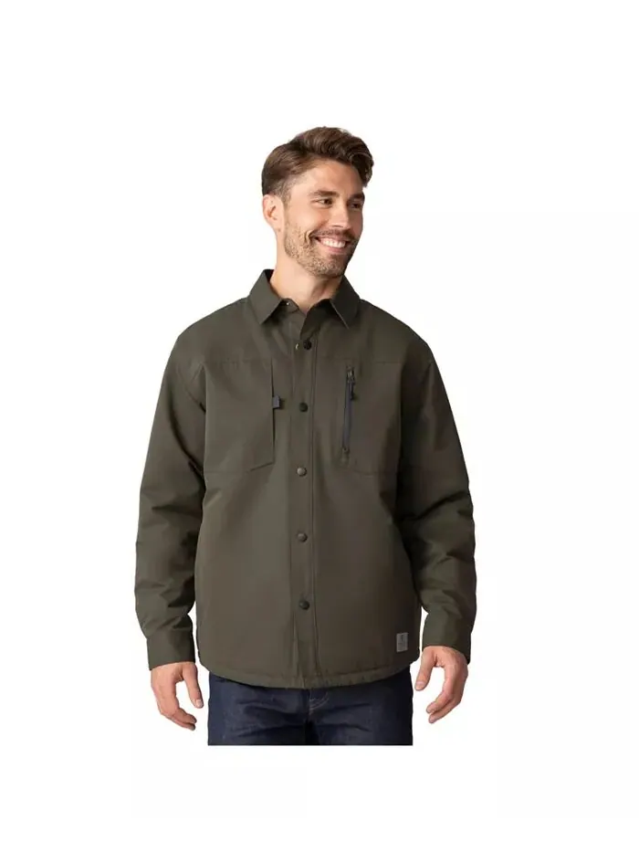 Мужская рабочая куртка-рубашка Brawny Canvas Function Free Country — изображение 2 из 4, оливковый