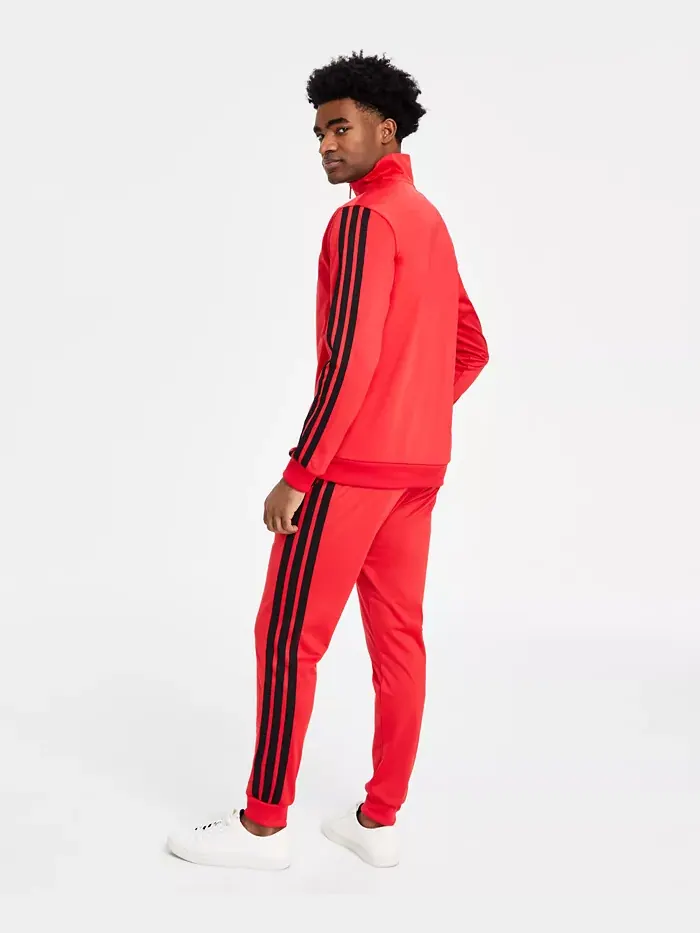 Мужской трикотажный топ с тремя полосками, стандартный размер adidas — изображение 6 из 7, черный