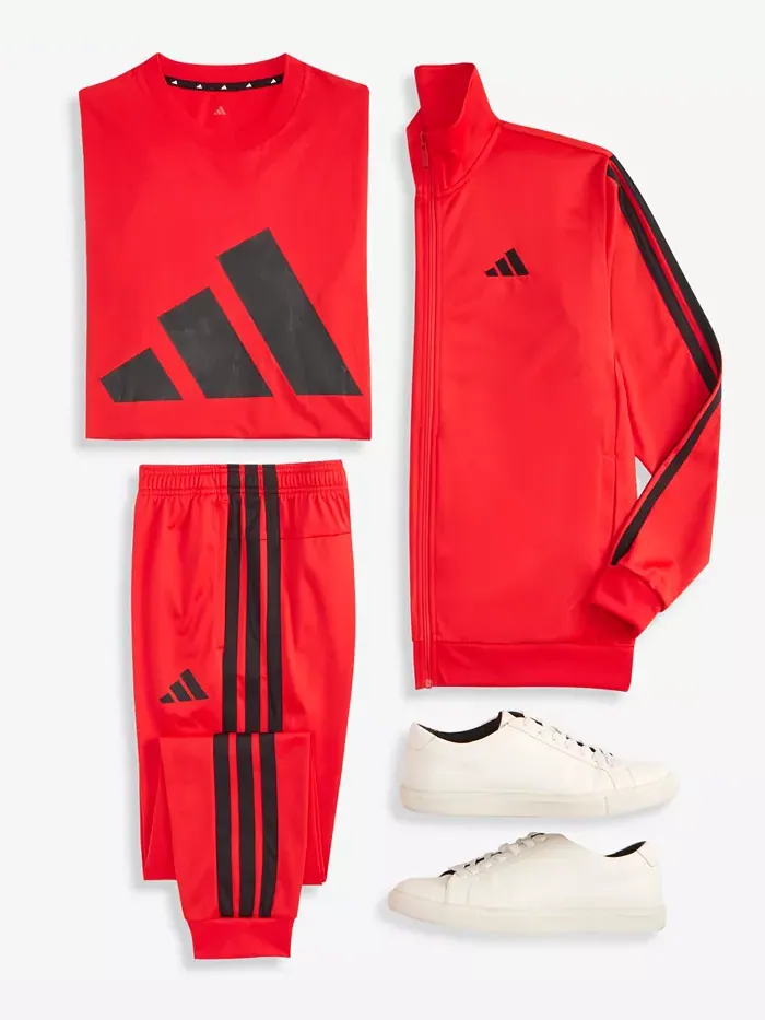Мужской трикотажный топ с тремя полосками, стандартный размер adidas — изображение 7 из 7, черный