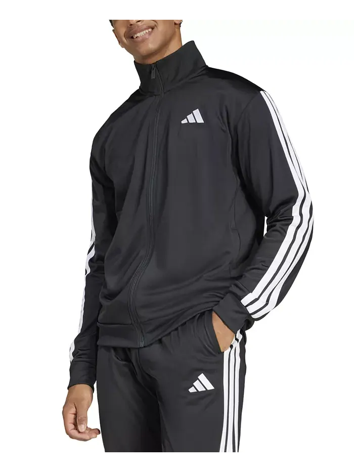 Мужская регулярная толстовка 3 Stripes Tricot adidas — изображение 1 из 3, черный