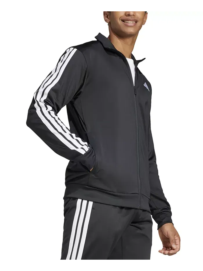 Мужская регулярная толстовка 3 Stripes Tricot adidas — изображение 2 из 3, черный