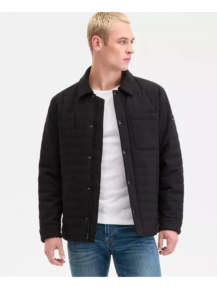 Мужская стеганая рубашка-куртка Tommy Hilfiger — изображение 1 из 8, черный