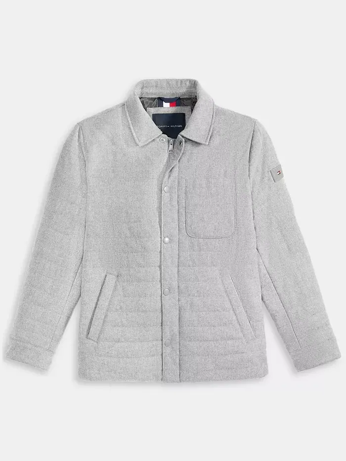 Мужская стеганая рубашка-куртка Tommy Hilfiger — изображение 3 из 5, серый
