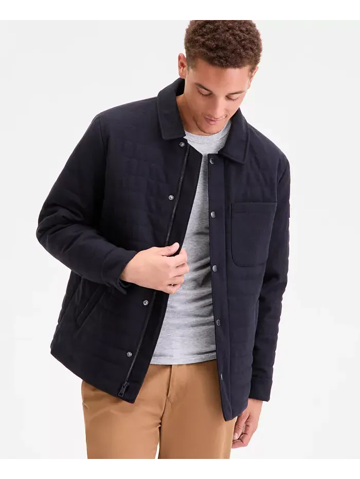 Мужская стеганая рубашка-куртка Tommy Hilfiger — изображение 1 из 5, синий