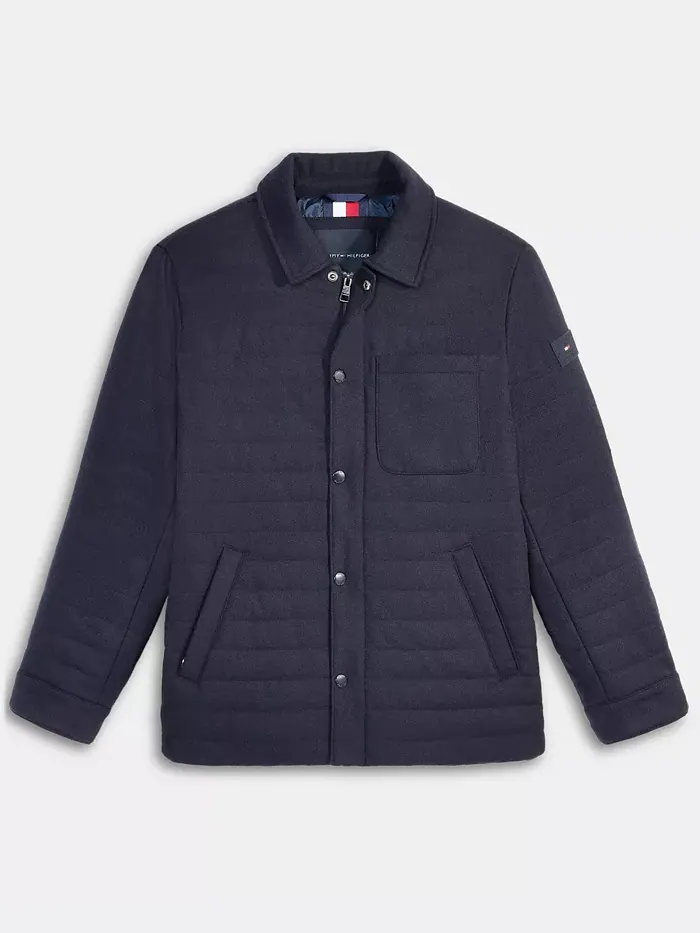Мужская стеганая рубашка-куртка Tommy Hilfiger — изображение 3 из 5, синий