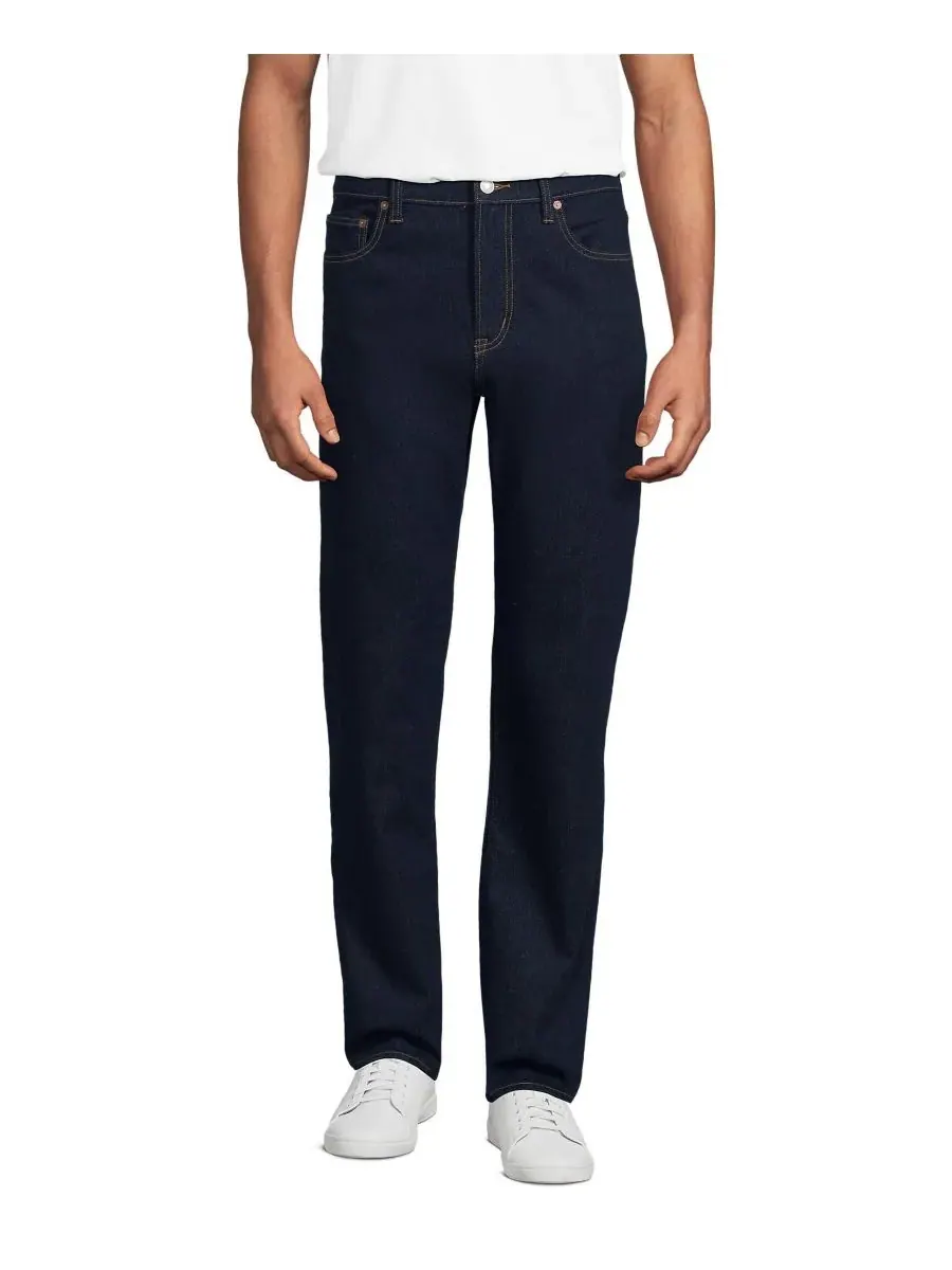 Lands' End Мужские джинсы Forever Blue из эластичной ткани классического кроя — изображение 4 из 4, синий