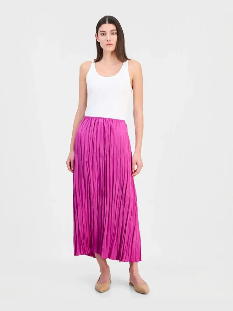 Женская шелковая однотонная юбка-сарафан с многослойной сборкой Eileen Fisher