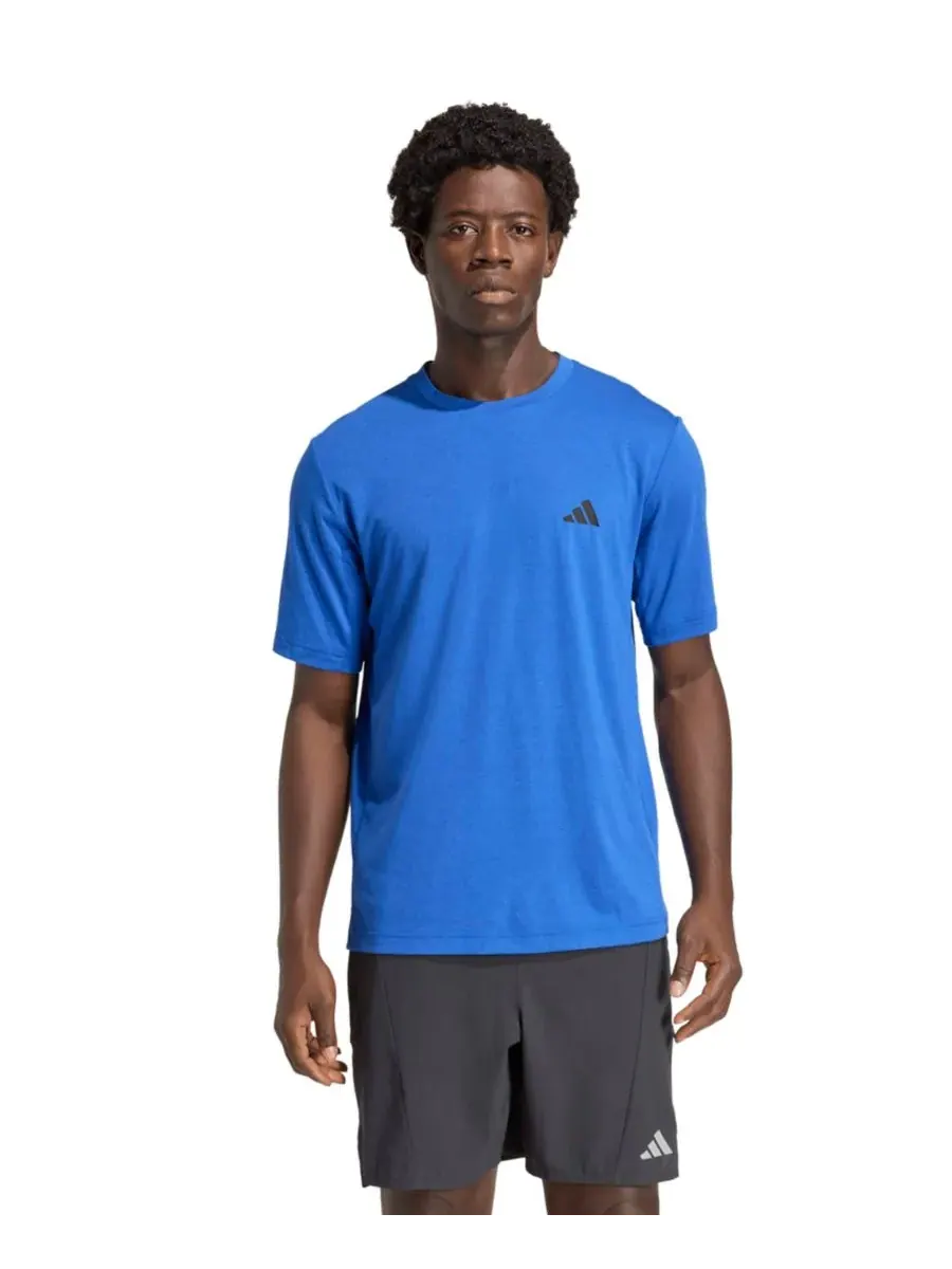 Мужская спортивная футболка с круглым вырезом Adidas — изображение 1 из 3, синий