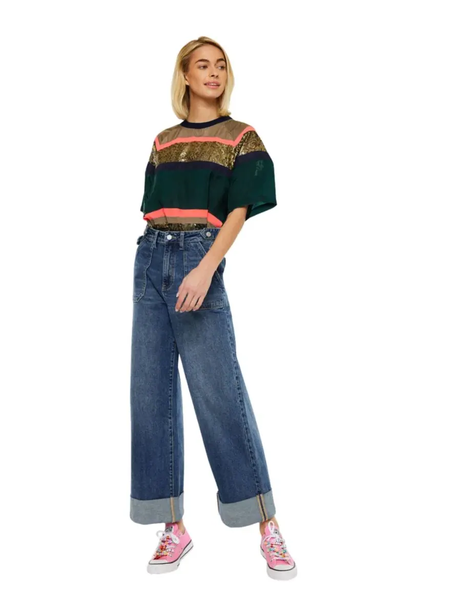 Джинсы с высокой посадкой Haylee Wide Leg KanCan — изображение 4 из 10, черный